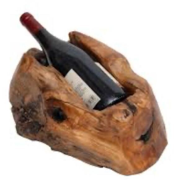Wine bottle wooden table rack, decor house warming gift like new - Picture 1 of 7